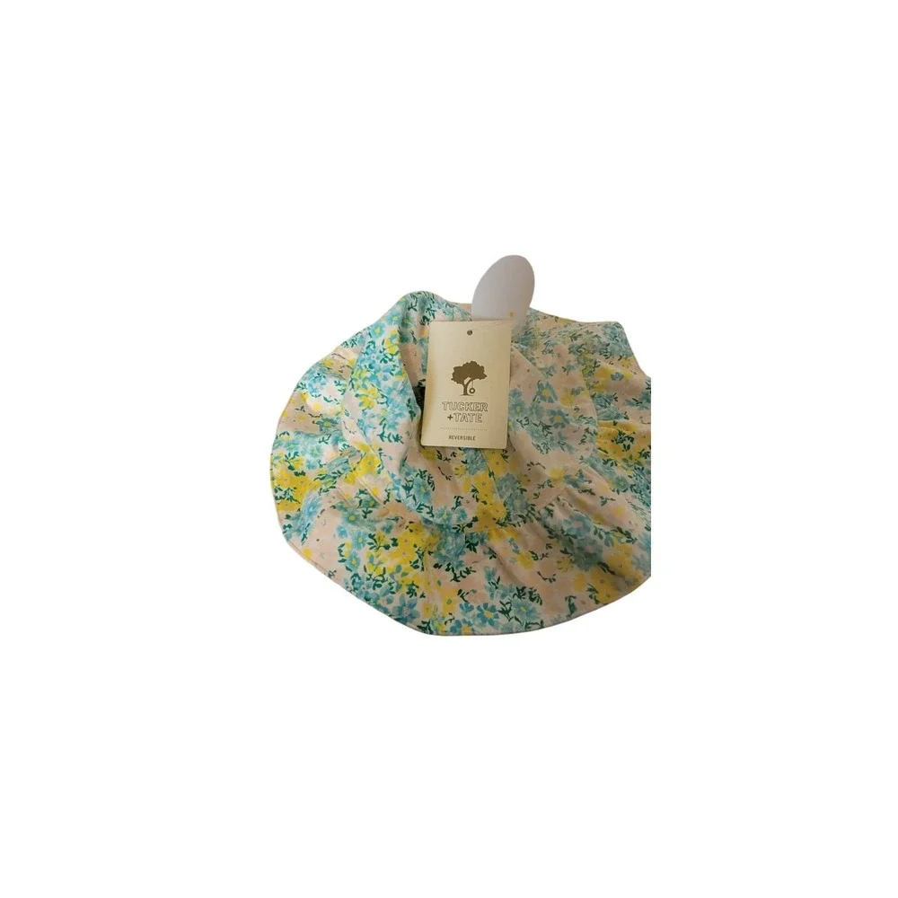 Tucker + Tate Baby Girl Swim Hat Cap Strap Reversible Floral Sz 12-24 Months NWT